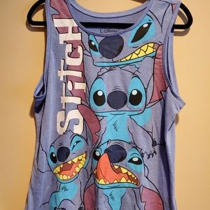 Junior Girl's Disney Stitch Sleeveless Top